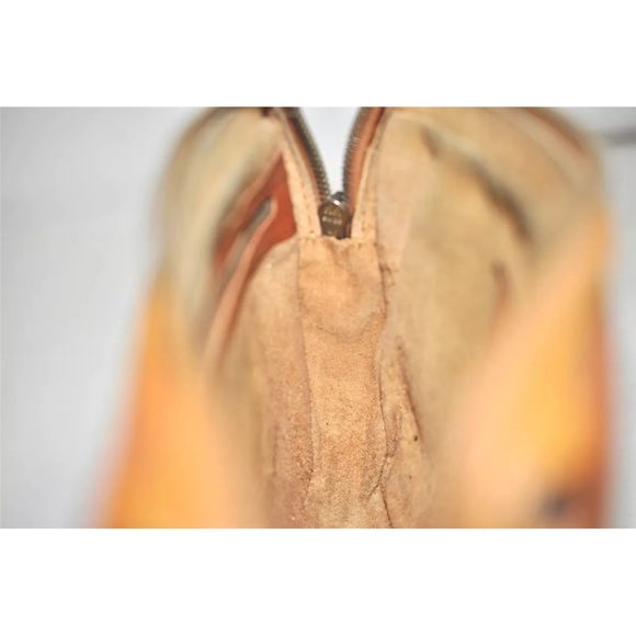 MCM Brown Clutch with Logo Pattern and Wrist Strap - Picture 14 of 16